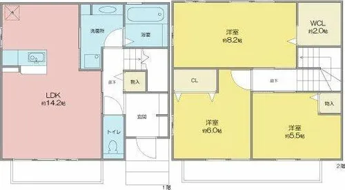 アンジュール【1階】の間取り