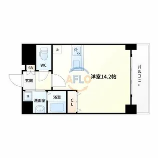 グレンパーク江坂Ⅱ【8階】の間取り