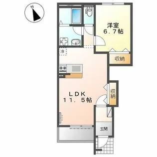 カミーラ南安城【1階】の間取り