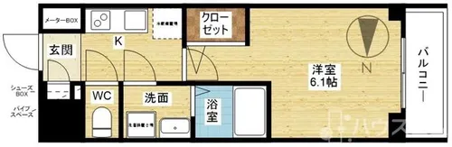 エスリード新大阪ラヴァーグ【6階】の間取り