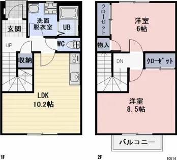 愛知県豊田市大林町2丁目【テラスハウス】の間取り