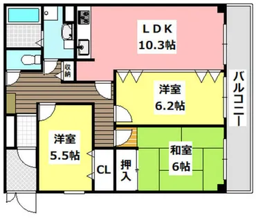 アセンブリー華【1階】の間取り