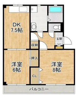ヒルバレーマンション【1階】の間取り