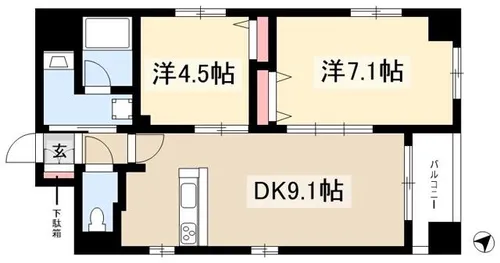 ポルタニグラ千代田【602号室】の間取り
