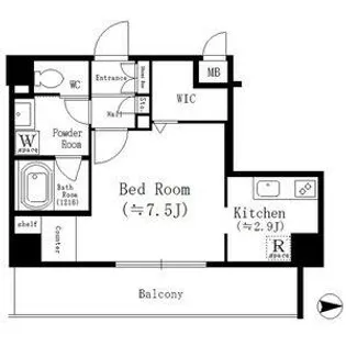 ルーエ金山【9階】の間取り