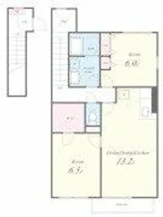 アドミラブール五条の宮壱番館【2階】の間取り