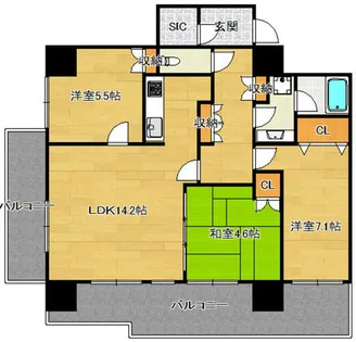 ロジュマン高槻【902号室】の間取り