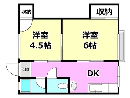 ビスタ岸部ハイツ【2階】の間取り