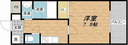 ウイングコート船場【9階】の間取り