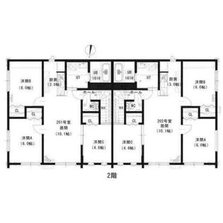 ルミエール・ノール34【201号室】の間取り