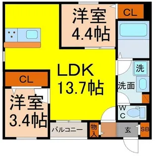 CS中野本町【3階】の間取り