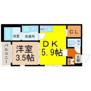 ハーモニーテラス露橋III【3階】の間取り