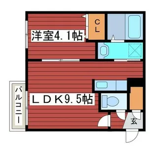 Tela bianca月寒中央【2階】の間取り