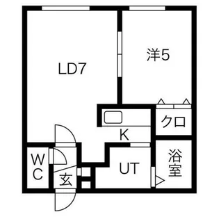 ラシード北大前【3階】の間取り