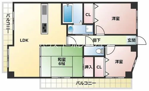 大阪府豊中市利倉西1丁目【マンション】の間取り