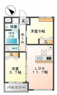 大阪府堺市北区大豆塚町1丁【マンション】の間取り