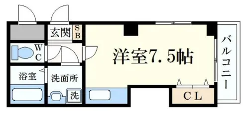ヴィーナス英賀保【1階】の間取り