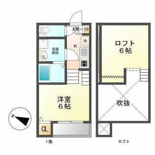 ジュネス明治【2階】の間取り