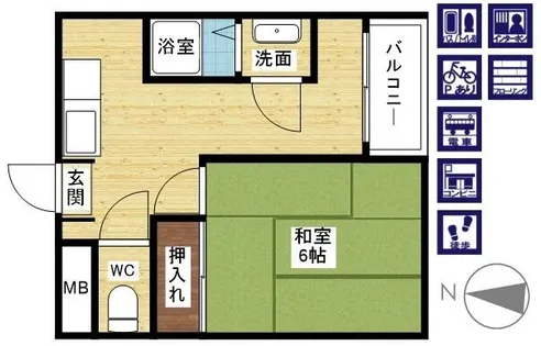 ハイツ出口【3階】の間取り