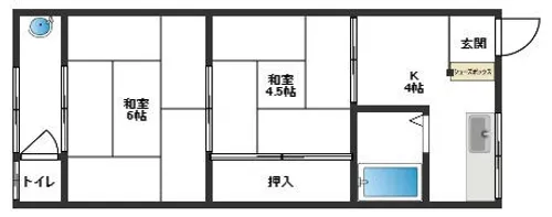 春日荘【107号室】の間取り