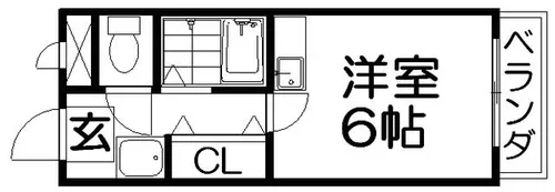 ツインビル B棟【4階】の間取り