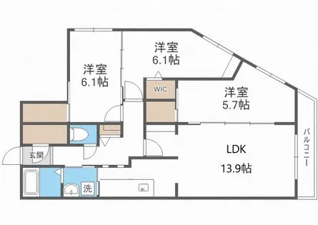 カレラ山鼻2nd【4階】の間取り