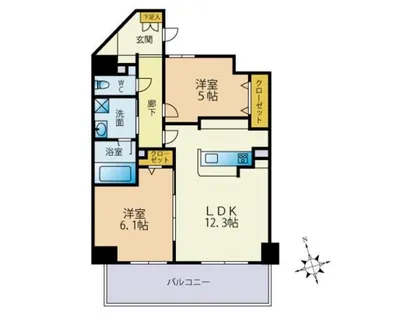 福岡県福岡市東区箱崎3丁目【マンション】の間取り