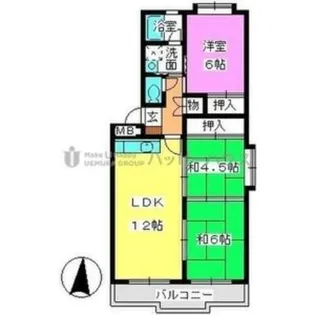 福岡県那珂川市今光5丁目【マンション】の間取り