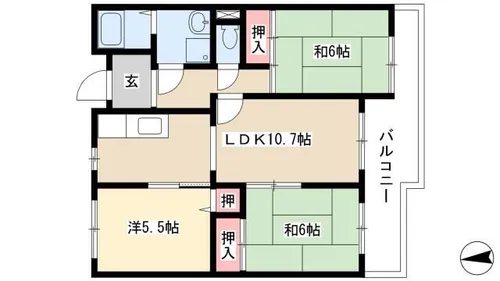 サンエレガンス【2階】の間取り