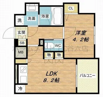 ファーストフィオーレ阿波座アクア【6階】の間取り