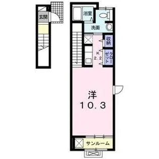 A la del cieroⅠ【2階】の間取り