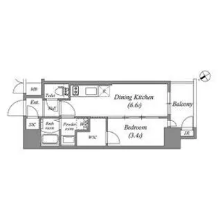 エステムコート名古屋新栄Ⅳネスト【8階】の間取り