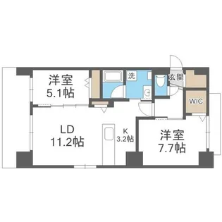 ジラフ大通西15プレミア【9階】の間取り