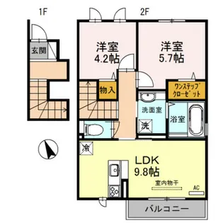 Oriente Casa【2階】の間取り