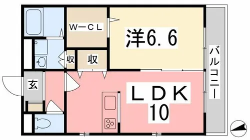 プランドール宇佐崎Ⅱ【1階】の間取り