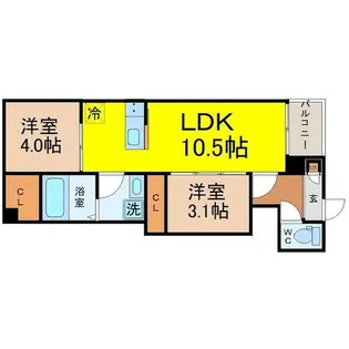 REGALEST桜山【1階】の間取り