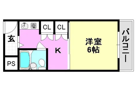 レナジア南摂津【704号室】の間取り