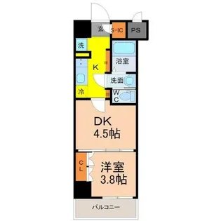 ザ・パークハビオ名古屋松原【11階】の間取り