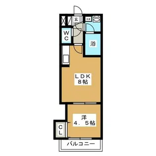 東洋ハイツC【2階】の間取り