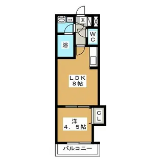 東洋ハイツC【3階】の間取り