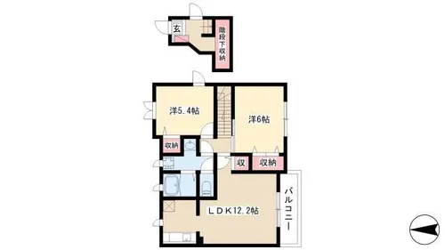 サンロード【201号室】の間取り