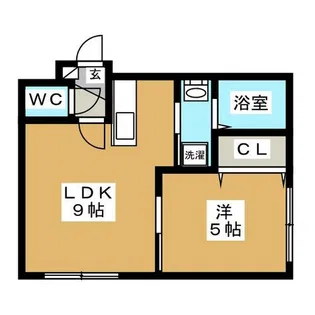 ワイズ白石【4階】の間取り