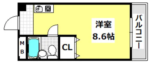 エステートピア正雀Ⅱ【208号室】の間取り
