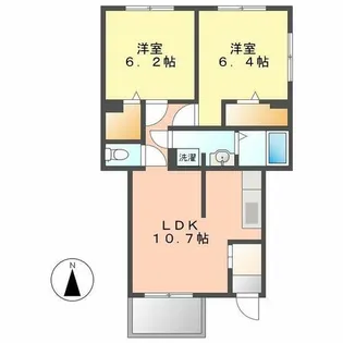 ミニヨン・レジデンス【1階】の間取り