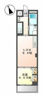 サン・フローラ 三郎丸【3階】の間取り