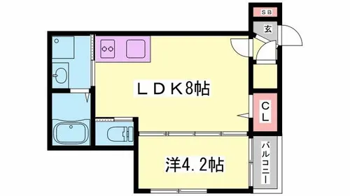 URBAN SEA【301号室】の間取り