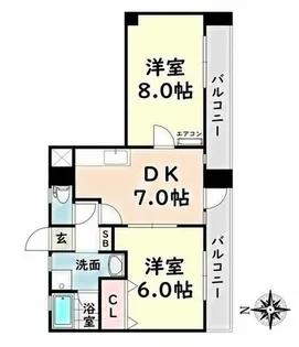 愛知県名古屋市瑞穂区堀田通8丁目【マンション】の間取り