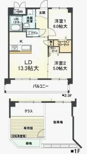 モラーダ【2階】の間取り