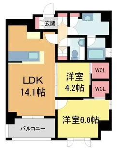 シャーメゾンステージ香櫨園【302号室】の間取り