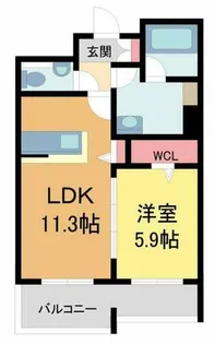 ShaMaison cocolu Ⅰ【201号室】の間取り